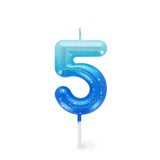 Happy birthday candle - Bougie chiffre Blue
