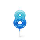 Happy birthday candle - Bougie chiffre Blue