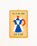 Illustration encadrée prête à accrocher - Café