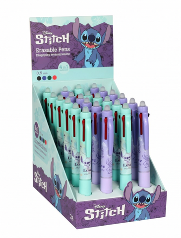 Stylo effaçable 4 couleurs Stitch