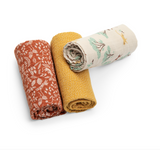 Set de 3 langes imprimés - La forêt de Mawa