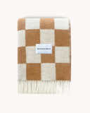 Couverture à damier Terra Blanc - Plaid Maison Deux