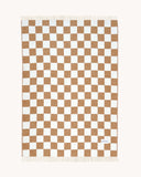 Couverture à damier Terra Blanc - Plaid Maison Deux