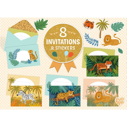 Invitations - Animaux de la Jungle