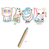 Coloriages à révéler - Animaux de la foret