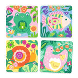 Coloriages magiques - Coucou caché maman-bébé du jardin