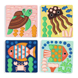Coloriages à la pâte à modeler séchante - Coquins sous l'eau
