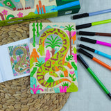 Coloriages bois - Dino world