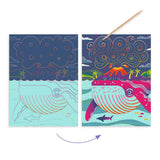 Cartes à gratter Duocolor - Dessus dessous