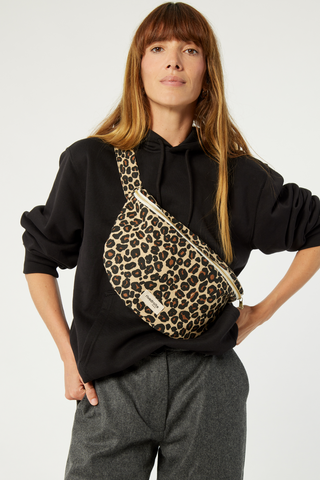 Custine XL le sac banane - Léopard beige