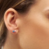 Boucle à l'unité Double Color Ball - Blue/Light Pink