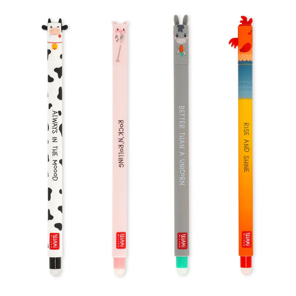 Lot de 4 stylos à encre gel effaçables de 0,5 mm Lot de 4 stylos à encre gel effaçables de 0,5 mm