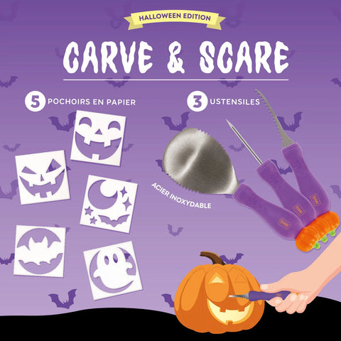 Kit de sculpture de citrouille - Carve & Scare