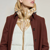 La capuche Fudoon réversible Crème - Beige shiny champagne T1