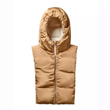 La capuche Fudoon réversible Crème - Beige shiny champagne T1