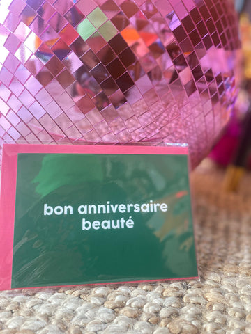 Carte - Bon anniversaire Beauté