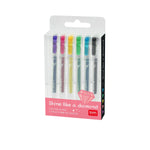 Set de 6 Mini Stylos à Encre Gel Glitter - Shine Like a Diamond