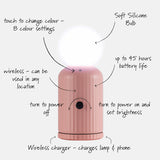 Lampe et chargeur sans fil induction - Corail