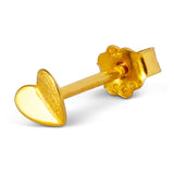Boucle à l'unité Heart Wings - Gold plated