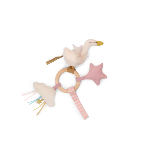 Hochet anneau bois cygne - La petite école de danse