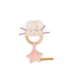 Hochet anneau bois souris rose - La petite école de danse