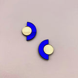 Boucles d'oreilles puces miroir - Roseline