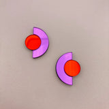 Boucles d'oreilles puces miroir - Roseline
