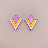 Boucles d'oreilles puces miroir Margaret - Studio Annette