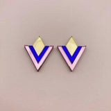 Boucles d'oreilles puces miroir Margaret - Studio Annette
