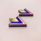 Boucles d'oreilles puces miroir Margaret - Studio Annette