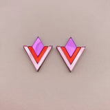 Boucles d'oreilles puces miroir Margaret - Studio Annette