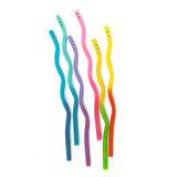 Pailles à couleur changeante x6 - Kidoki wiggly worm