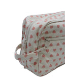 Pochette grand modèle cœur rose en toile 100% coton - Bonton