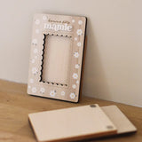 Cadre photo magnétique "Bonne fête mamie" paquerettes