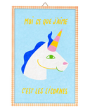 Illustration encadrée prête à accrocher - Licornes