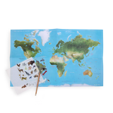 Mappemonde avec Décalcomanies - Tout autour du Monde