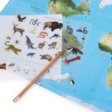 Mappemonde avec Décalcomanies - Tout autour du Monde