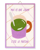 Illustration encadrée prête à accrocher - Matcha