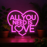 Lampe LED à Effet Néon - All you need is love - It’s a Sign