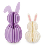 Set de 2 petits lapins pliables en papier - Hoppy Easter