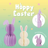 Set de 2 petits lapins pliables en papier - Hoppy Easter
