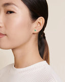 Les boucles d'oreilles Céleste petit cœur vert - dorées à l'or fin 24 carats