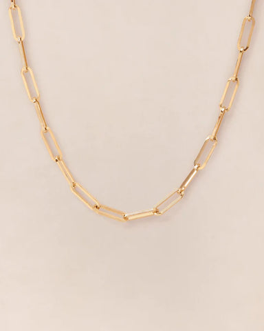 Le collier maillons XL doré à l'or fin 24 carats - émoi émoi