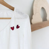 Pin’s feutrine pailletée – Cœurs à partager