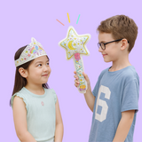 Coloriages Gonflables – 1 baguette magique lumineuse & 1 couronne