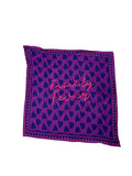 Foulard Jade - imprimé coeur violet