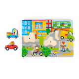 Puzzle sonore en bois La ville - Les Popipop