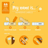 Étiquettes Adhésives avec Film Protecteur - My Name Is...