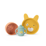Set vaisselle silicone - Trois petits lapins