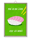 Illustration encadrée prête à accrocher - Sushis